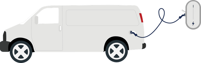 Utilitaire électrique en charge