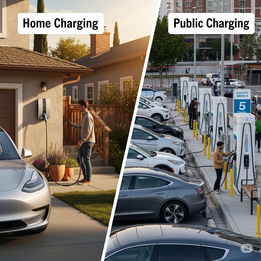 Recharger à domicile ou en station : quel choix faire ?